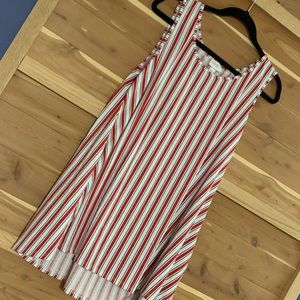 Large Lularoe perfect tank- brick red, navy, cream